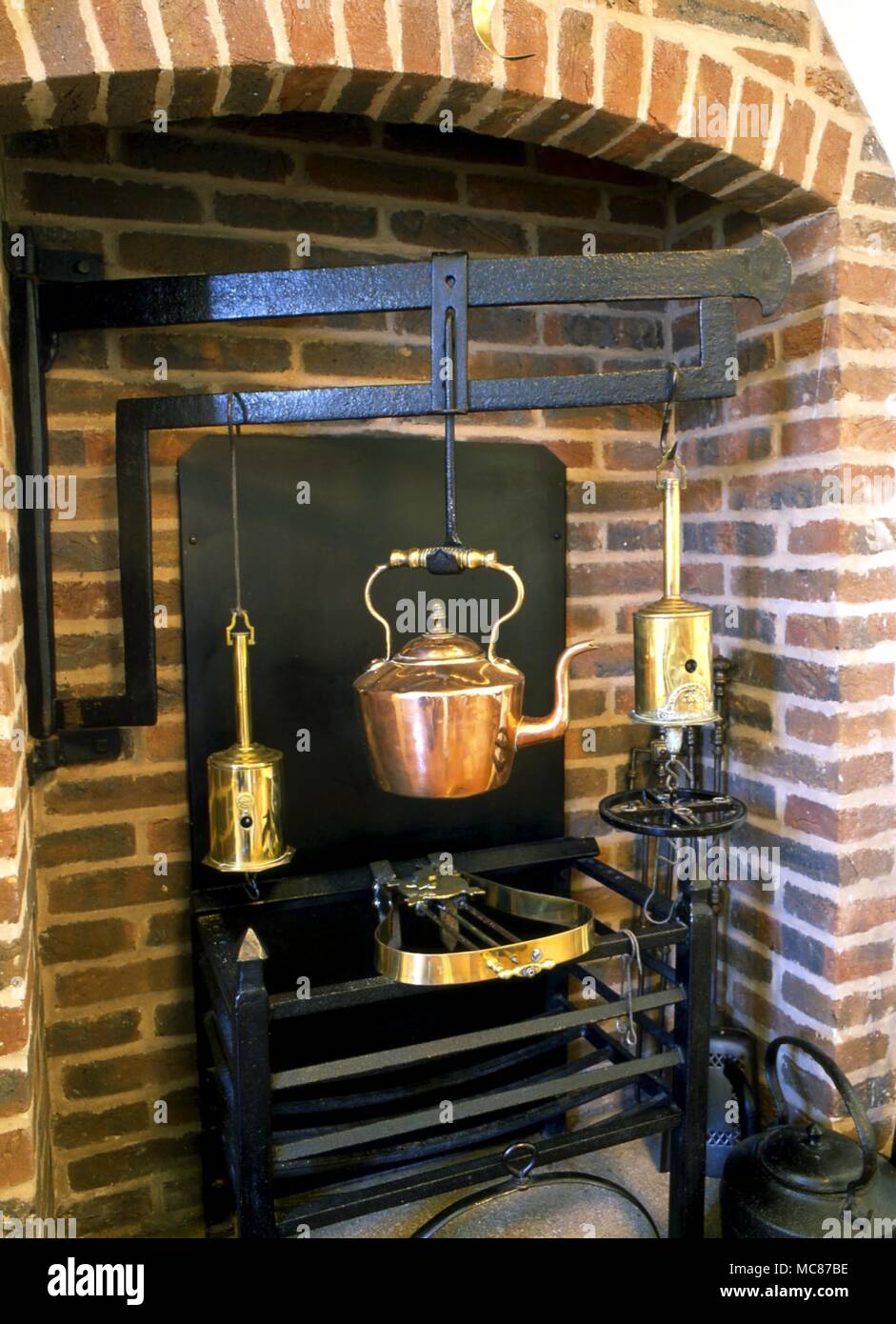 Susanna's Kitchen' in the Old Rectory at Epworth, once haunted by intensive poltergeist activity (from 1715). The noises were heard in 'Old Jeffrey's Room' at first and centred on the kitchen Stock Photo