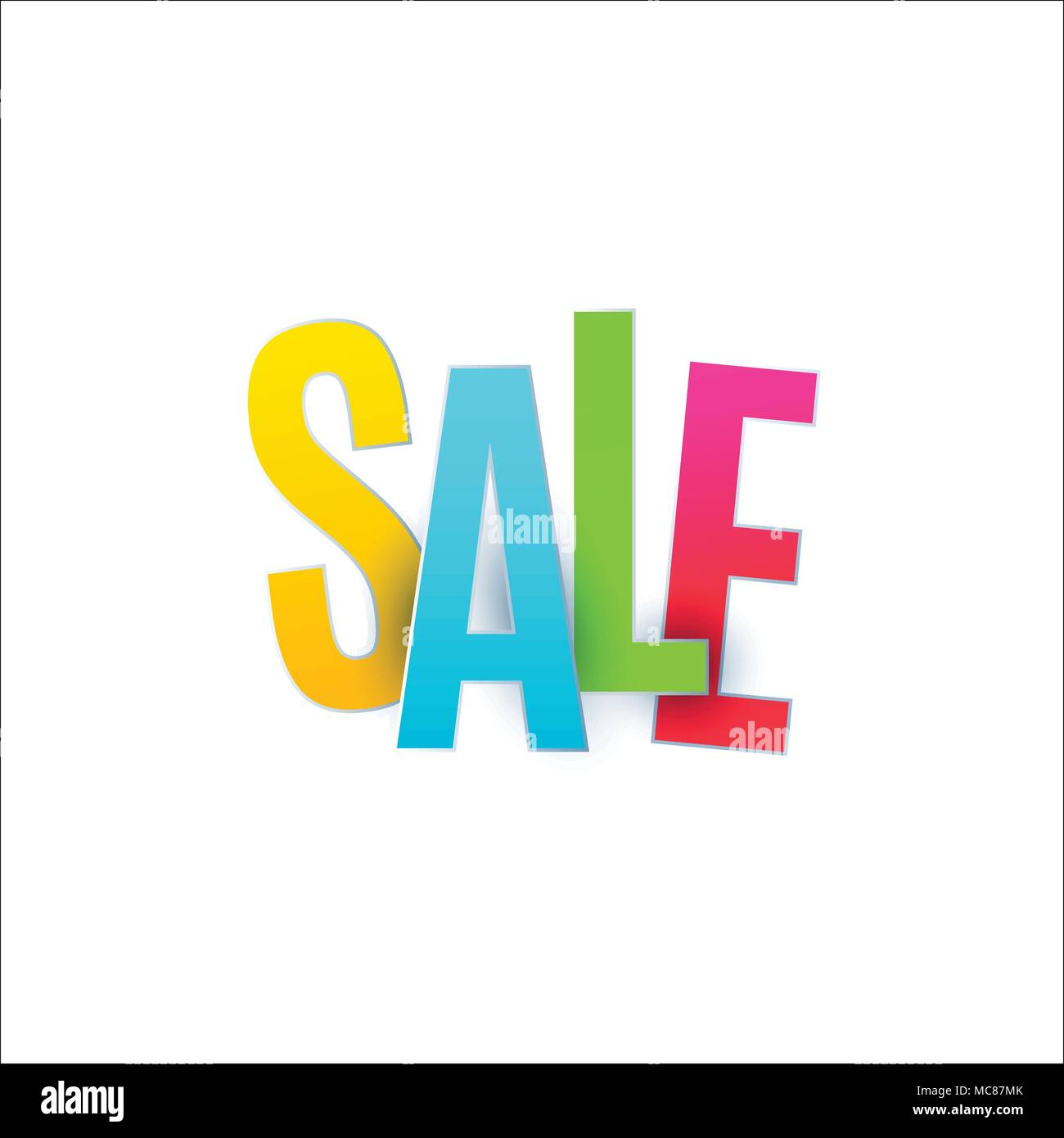 Sale Banner Template Design Special Offer Colourful Letters For