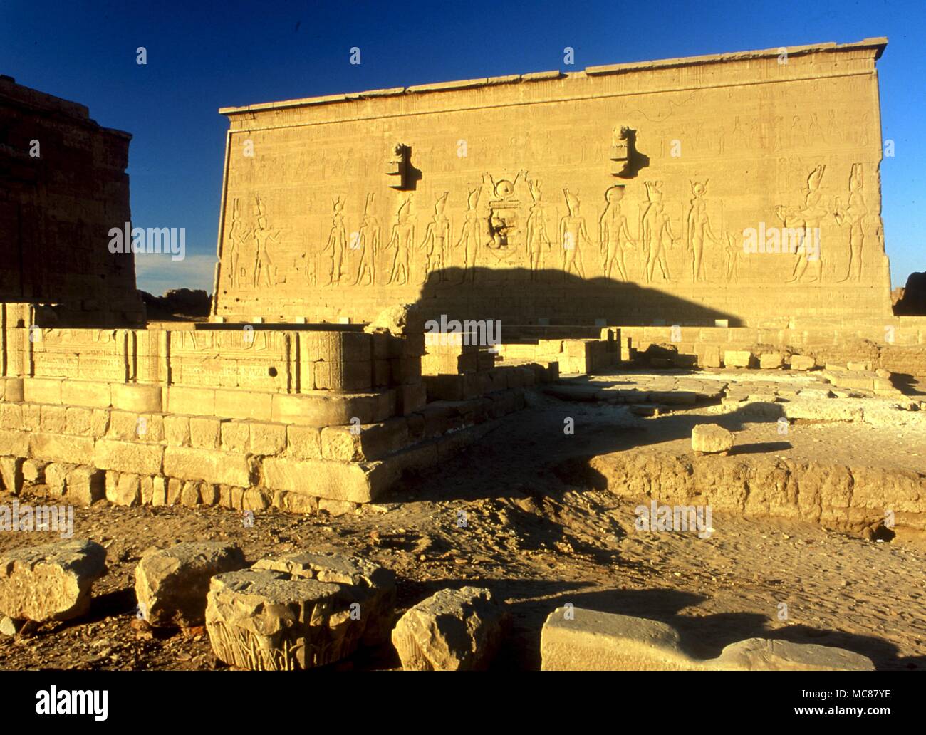 Egyptian astrology. Denderah. The Temple of Hathor Denderah which contains a multitude of astrological planetary and zodiacal symbols Stock Photo