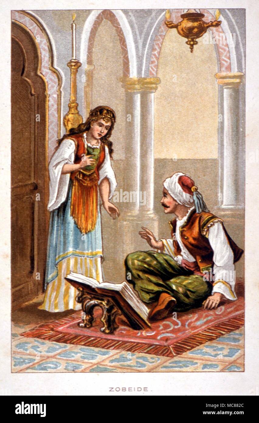 Fairy tales - Arabian Nights - The Story of Zobeide - Lithographic illustration of circa 1890 - The Fyler Townsend edition of The Arabian Nights Stock Photo