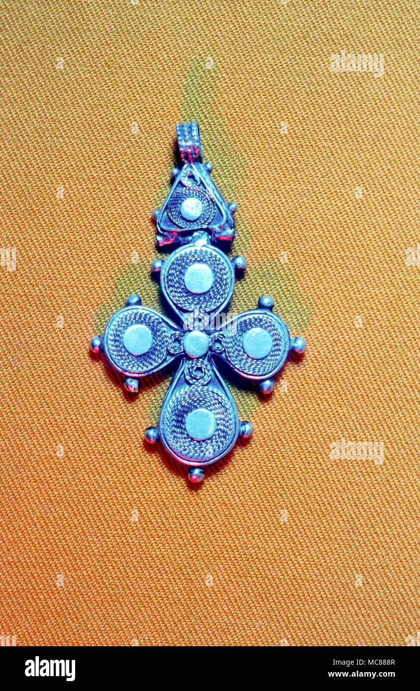 CHRISTIAN Ethiopian pectoral crosses. From the collection of Gordon Reece Stock Photo