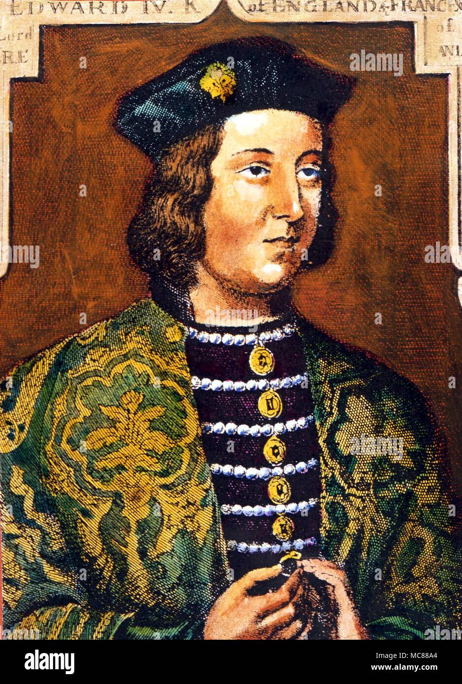 WITCHCRAFT Portrait of Edward IV of England who was bewitched (according to tradition) by the famous beauty Jane Shore Stock Photo