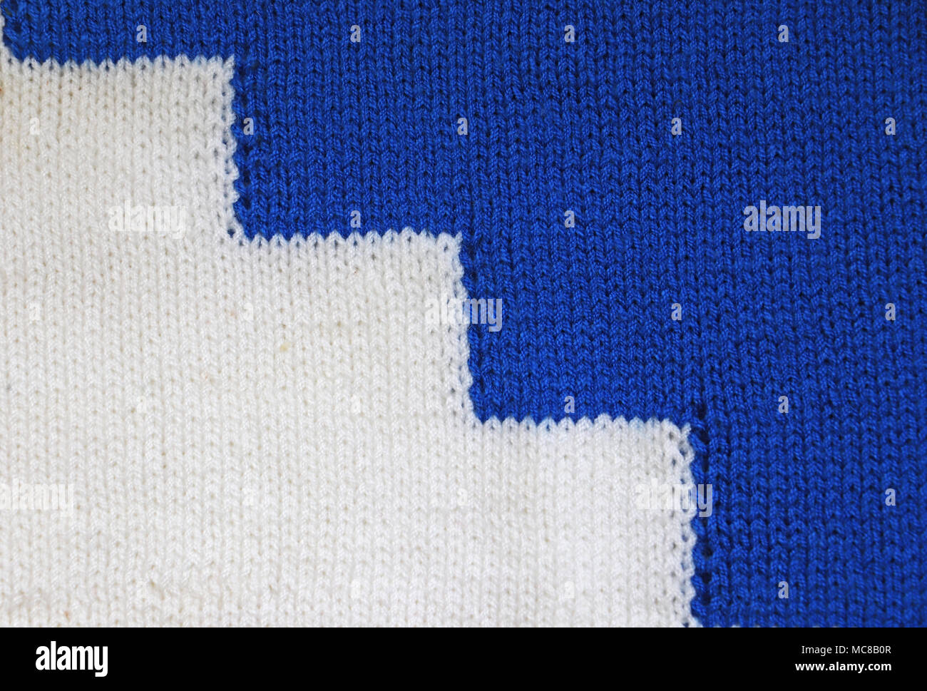 Close up of a knitting pattern Stock Photo