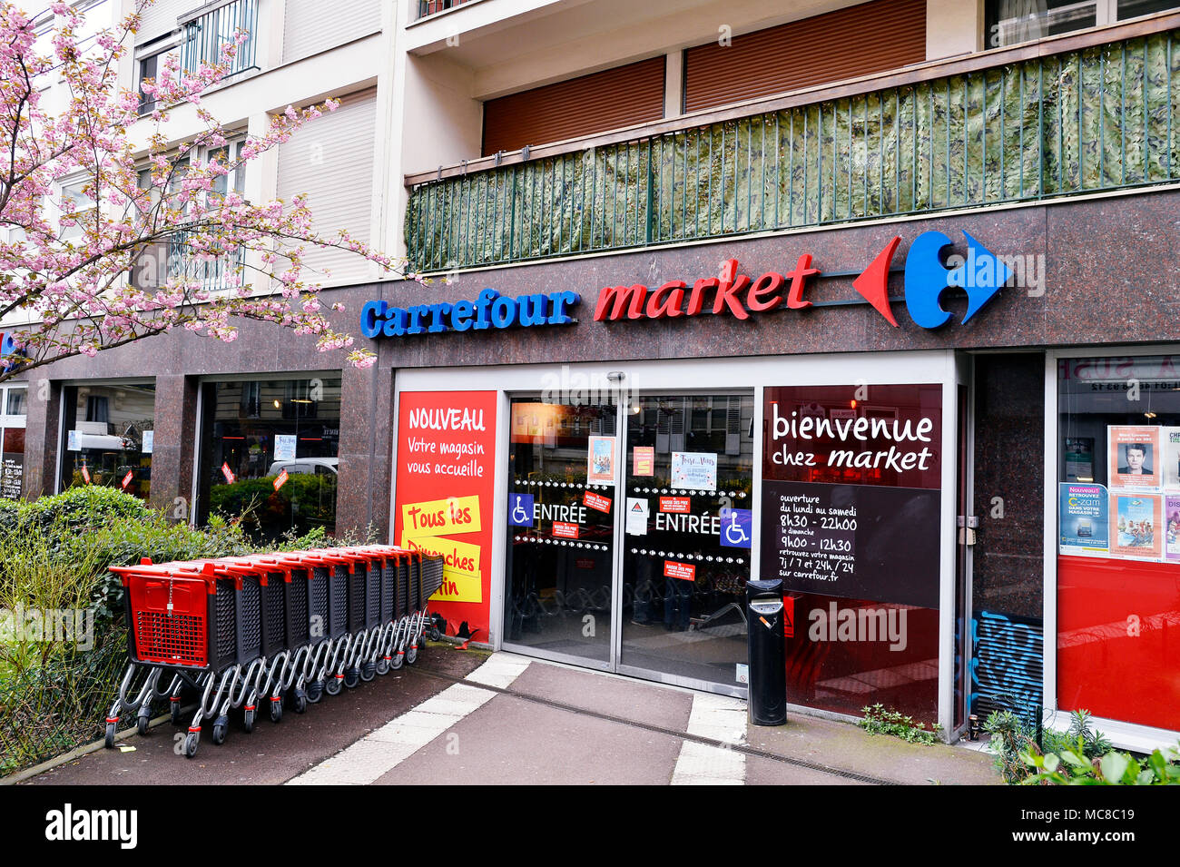 Carrefour market - Paris - France Stock Photo - Alamy