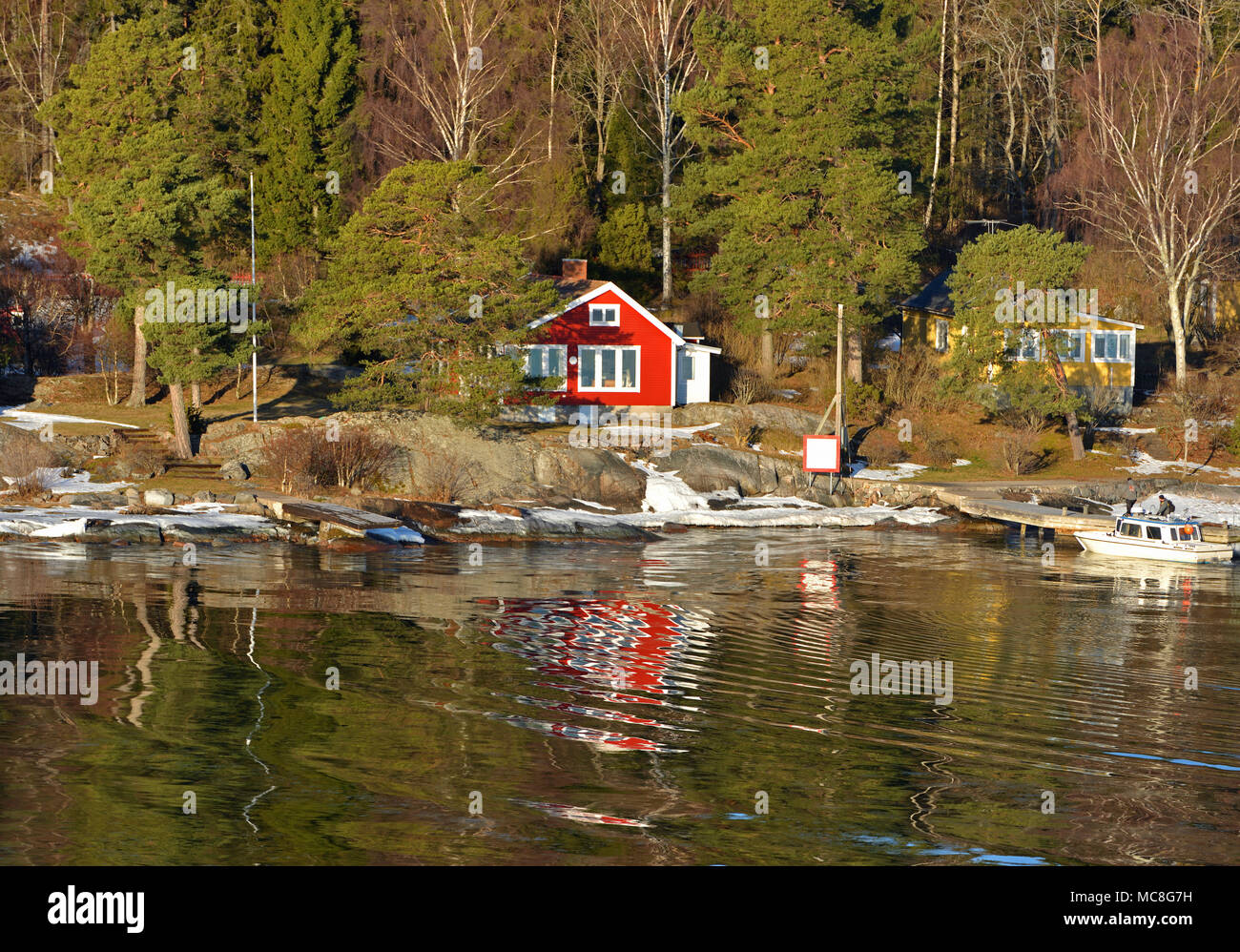 Spring on small island of Stockholm archipelago Stock Photo Alamy