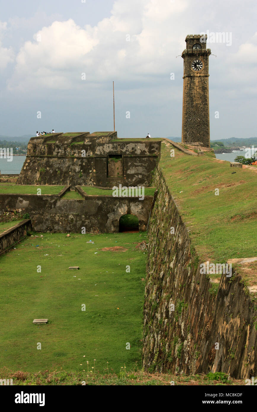 The Galle Fort, an old colonial fortified bastion in Galle, Sri Lanka, is recognized by UNESCO as a World Heritage Stock Photo