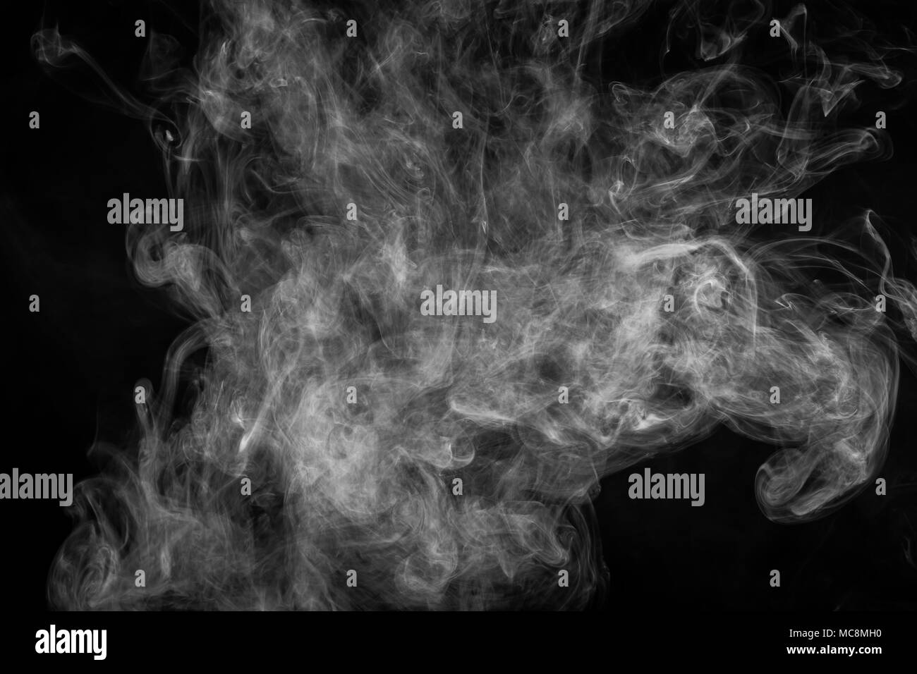 White cloud smoke on black isolated background Stock Photo - Alamy
