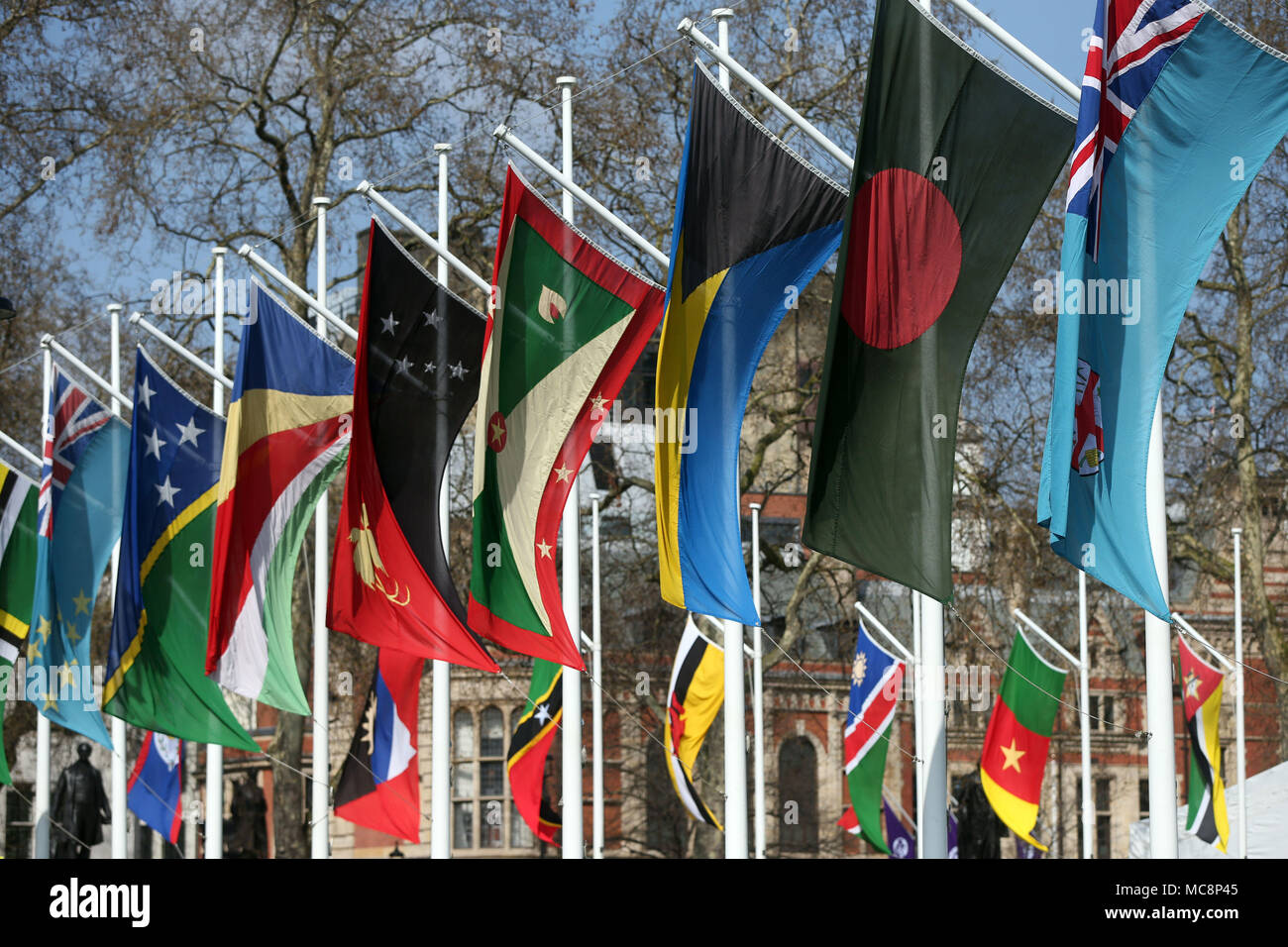 Commonwealth flags in london hires stock photography and images Alamy