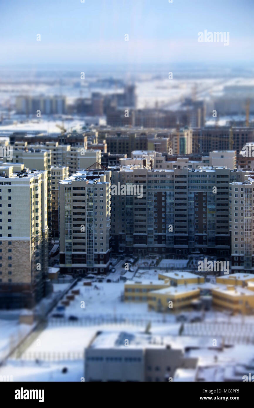 Residential buildings in Astana, Kazakhstan, at 24 degrees Celsius Stock Photo Alamy