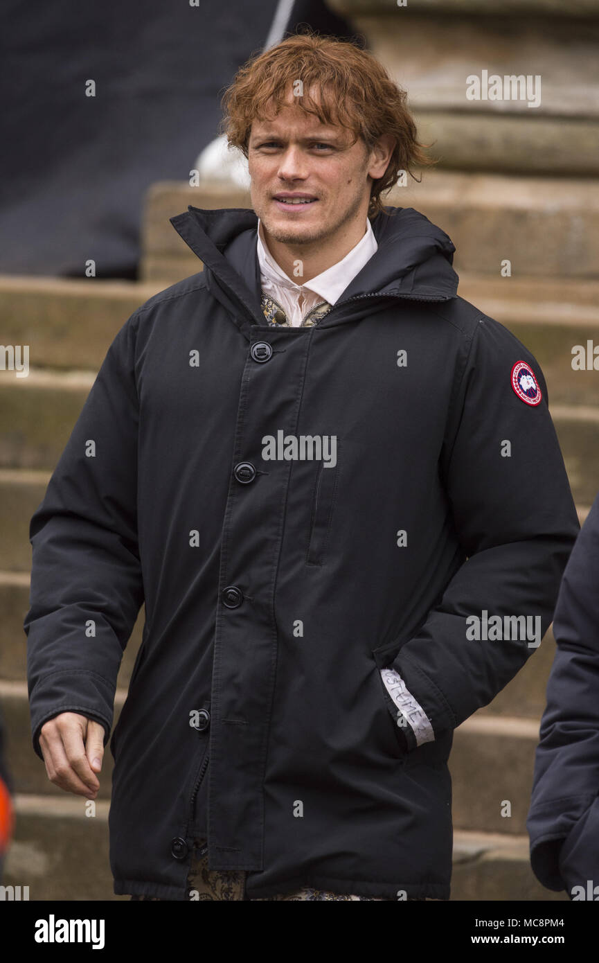 Outlander' cast and crew are spotted filming in Glasgow for the 4th season.  Featuring: Sam Heughan Where: Glasgow, United Kingdom When: 14 Mar 2018  Credit: Euan Cherry/WENN Stock Photo - Alamy