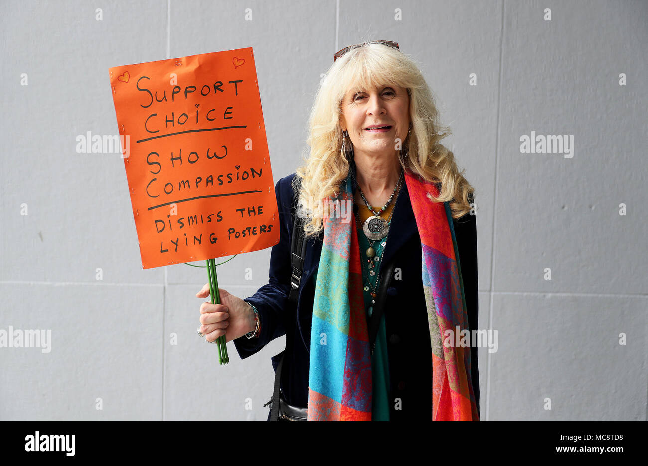 Patricia Gorey attends at a rally for Equality, Freedom & Choice organised by ROSA - Socialist Feminist Movement at Liberty Hall in Dublin. Stock Photo