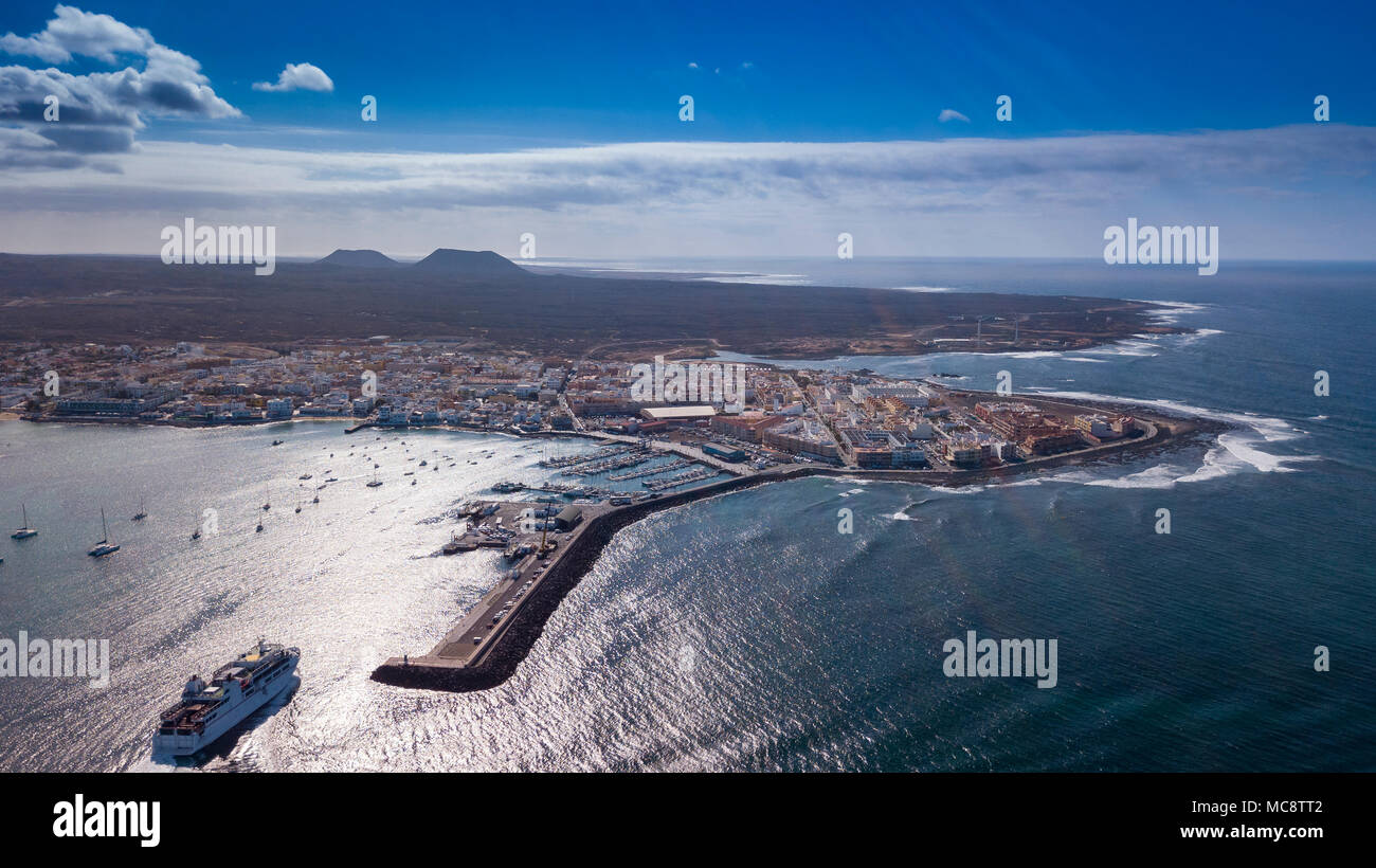 Aerial View Of Corralejo Stock Photo - Alamy