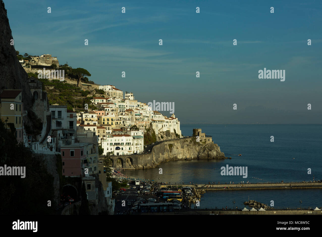 Town on the Amalfi coast Stock Photo - Alamy