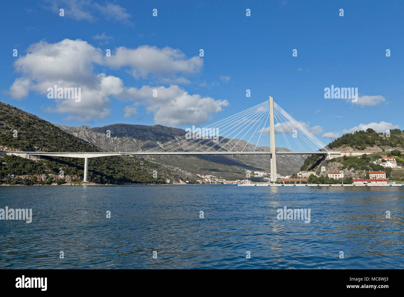 Franjo Tuđman Bridge, Dubrovnik, Croatia Stock Photo