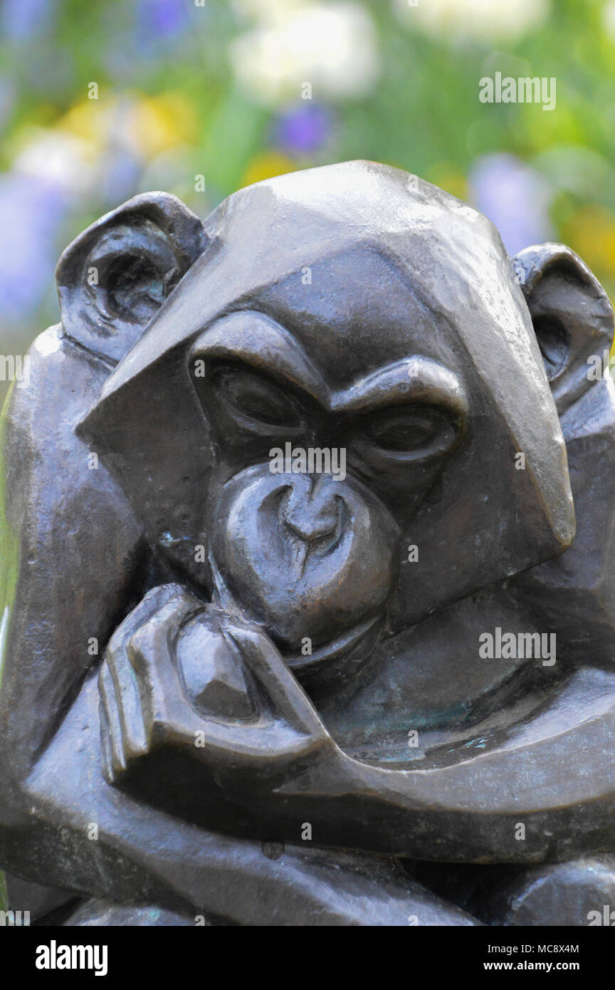 Monkey Statue At Artis Zoo Amsterdam The Netherlands Stock Photo Alamy