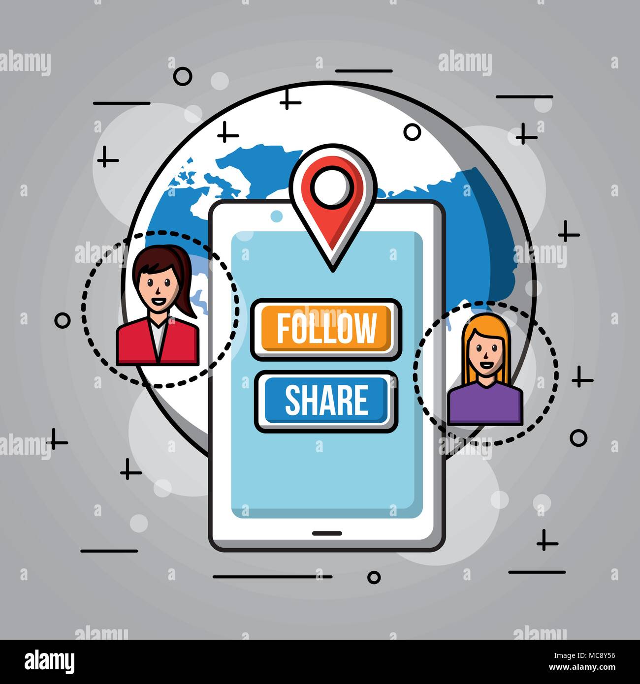 people social media Stock Vector Image & Art - Alamy