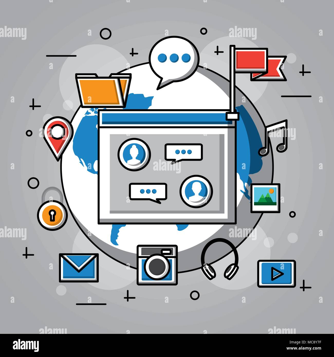 people social media Stock Vector Image & Art - Alamy