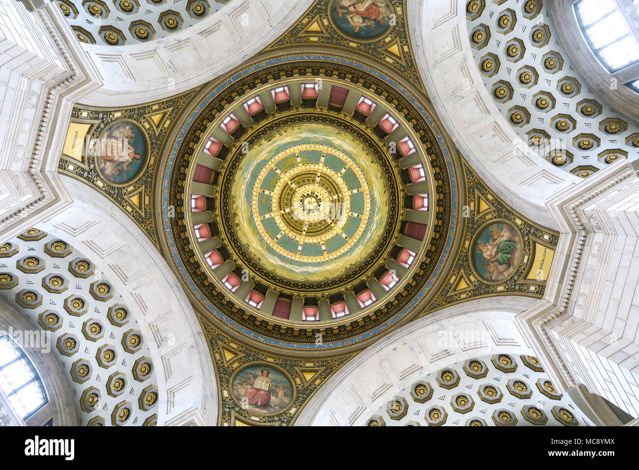 Interior of the Rhode Island State House in Providence, RI, USA Stock Photo