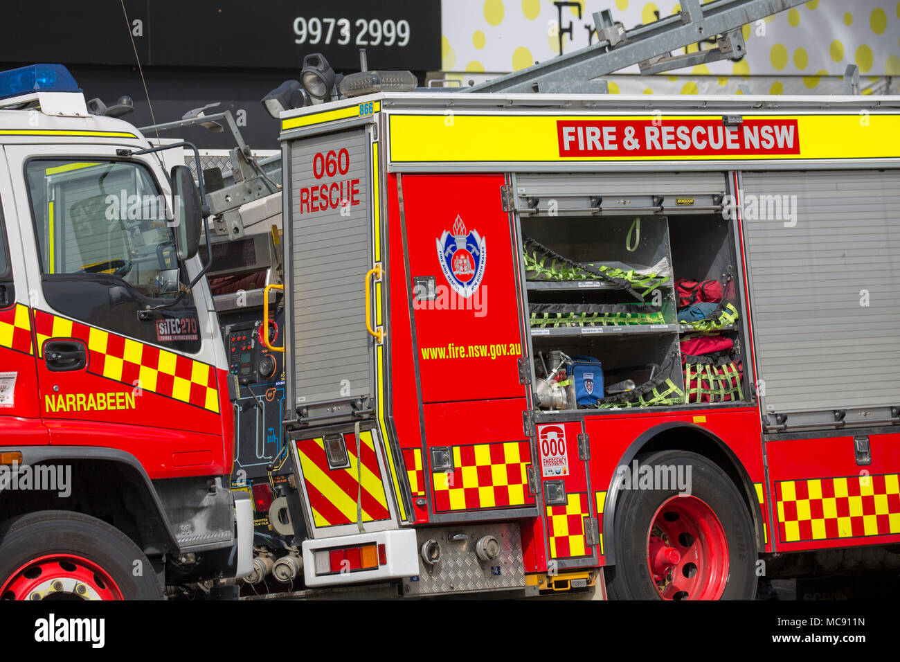fire-and-rescue-new-south-wales-responding-to-an-emergency-in-sydney-nsw-australia-stock-photo