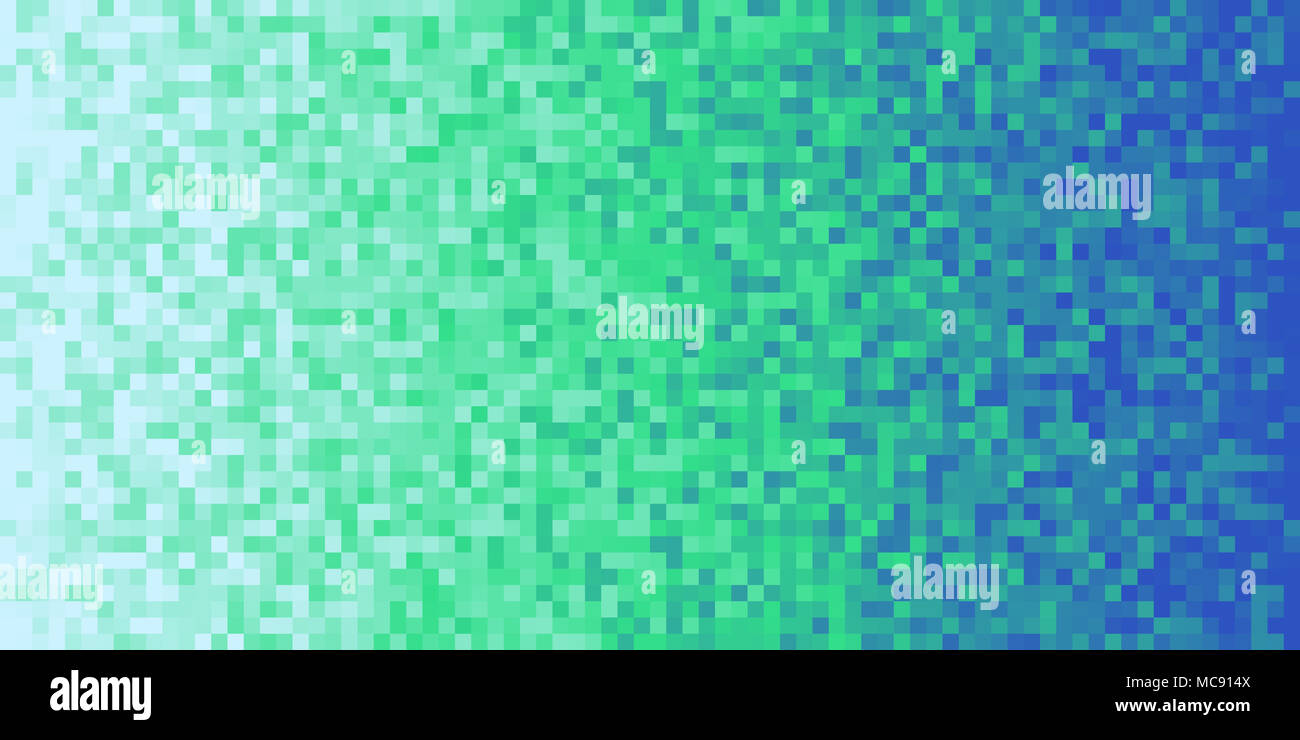 Deep Sea Green Blue Seamless Pixilated Gradient Background Mosaic Pixel Art Texture Horizontal Pixel Gradient Backdrop Stock Photo Alamy