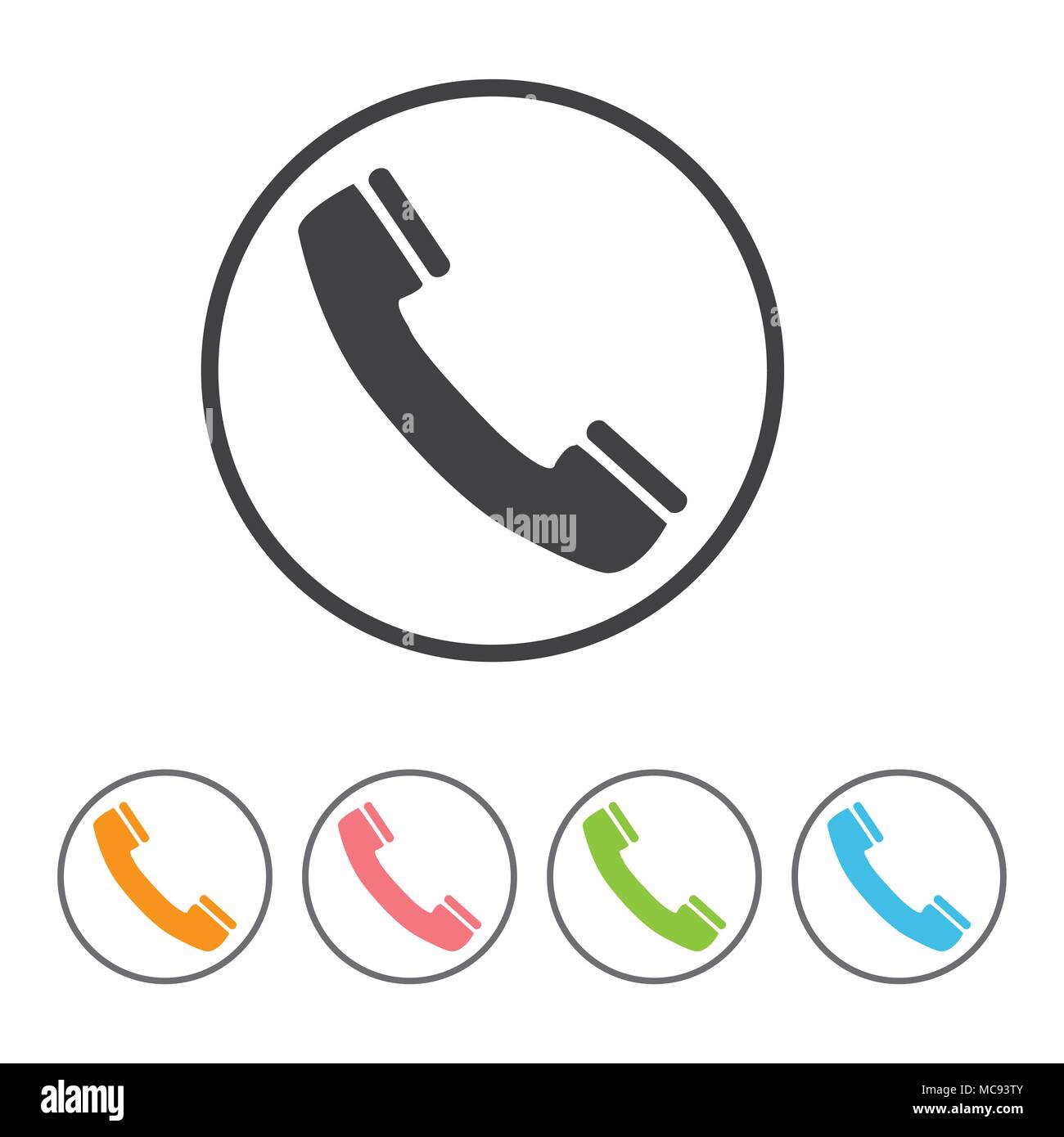 Phone Receiver Icon Telephone Sign Vector Set Stock Vector Image Art Alamy