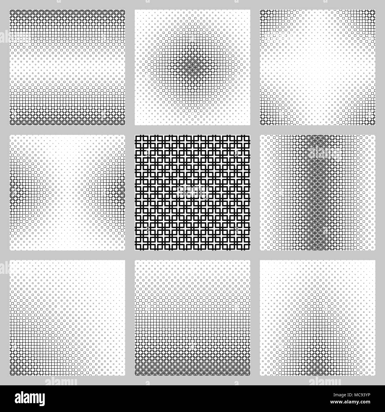 Black and white square pattern design set Stock Vector Image & Art Alamy