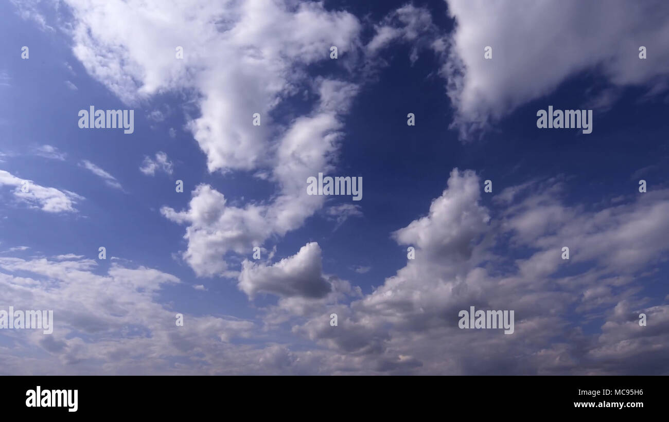 Fantastic soft white clouds against blue sky Stock Photo