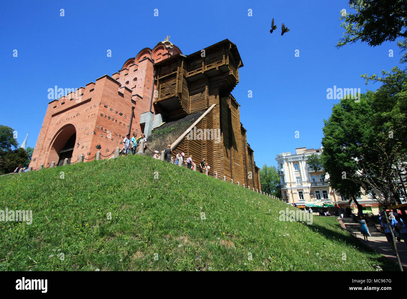 The Golden Gate, a rebuilt of the city’s main gate of the 11th century fortifications of Kyiv, Ukraine Stock Photo