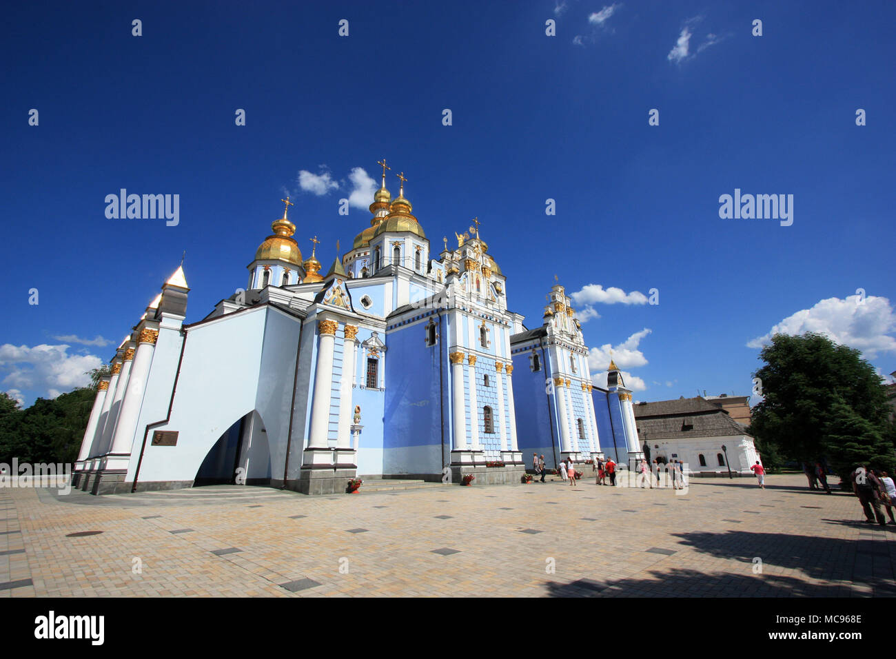 The St. Michael's Golden-Domed Cathedral on the grounds of the St. Michael's Golden-Domed Monastery in Kyiv, Ukraine Stock Photo