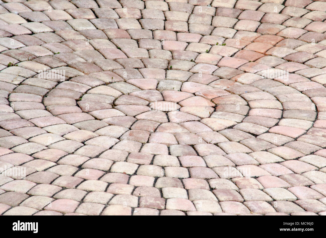 Circular Floor brick design Stock Photo Alamy