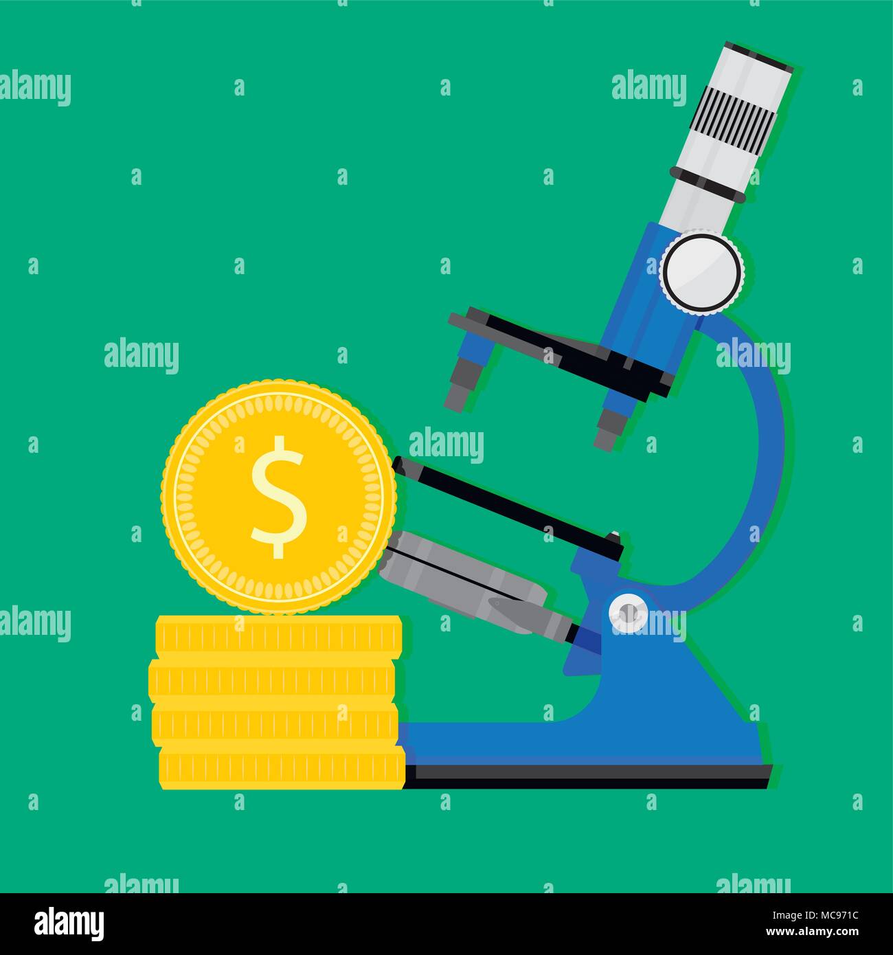 Financing of science. Vector investment in scientific project experiment illustration Stock Vector