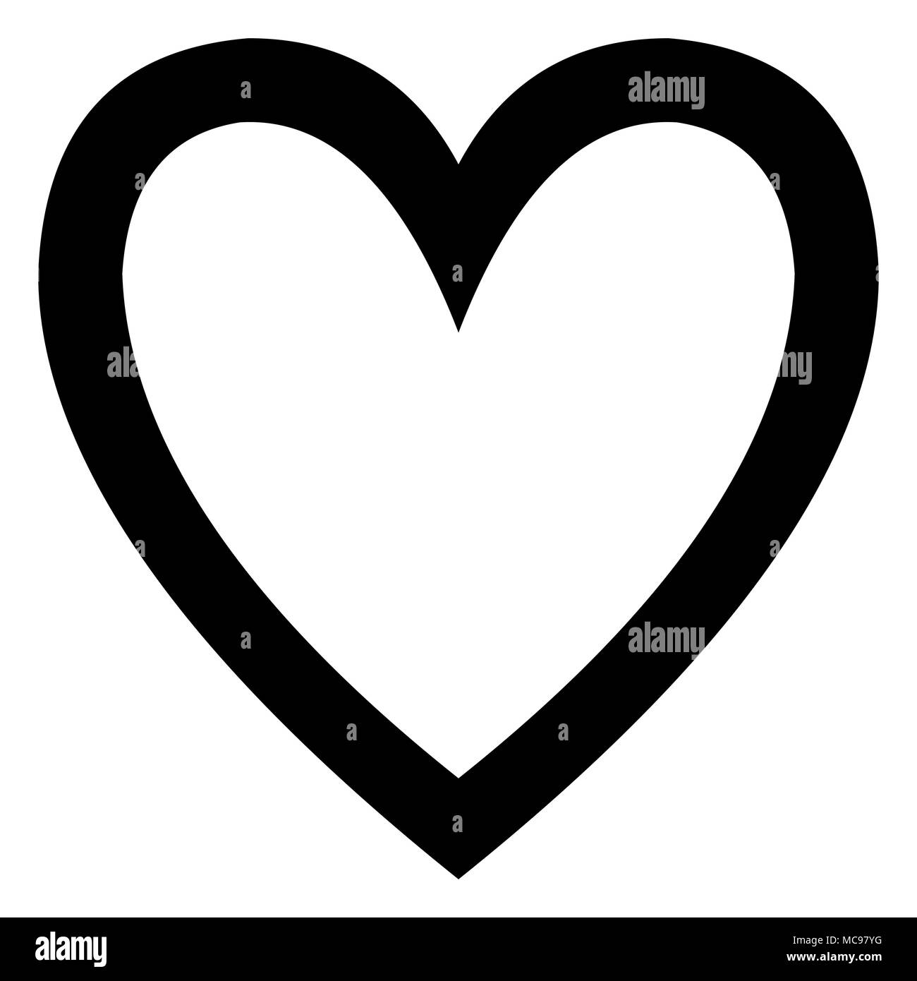 Minimalistic black heart icon template Stock Vector