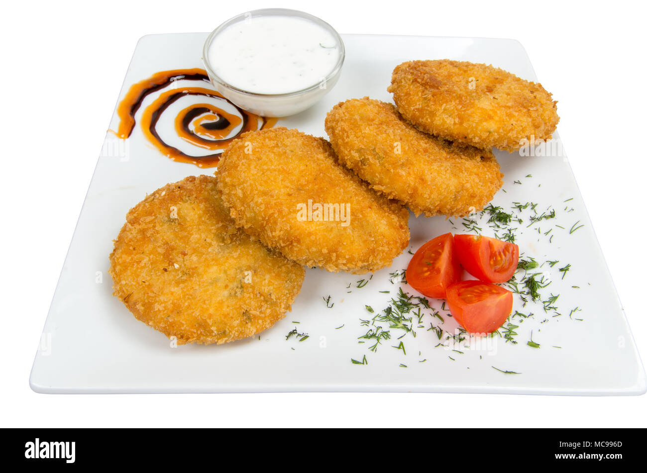 Pumpkin meatballs with crunchy breading Stock Photo