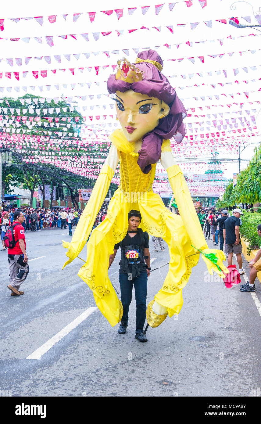Giant Puppet at the Sinulog festival in Cebu Philippines Stock Photo