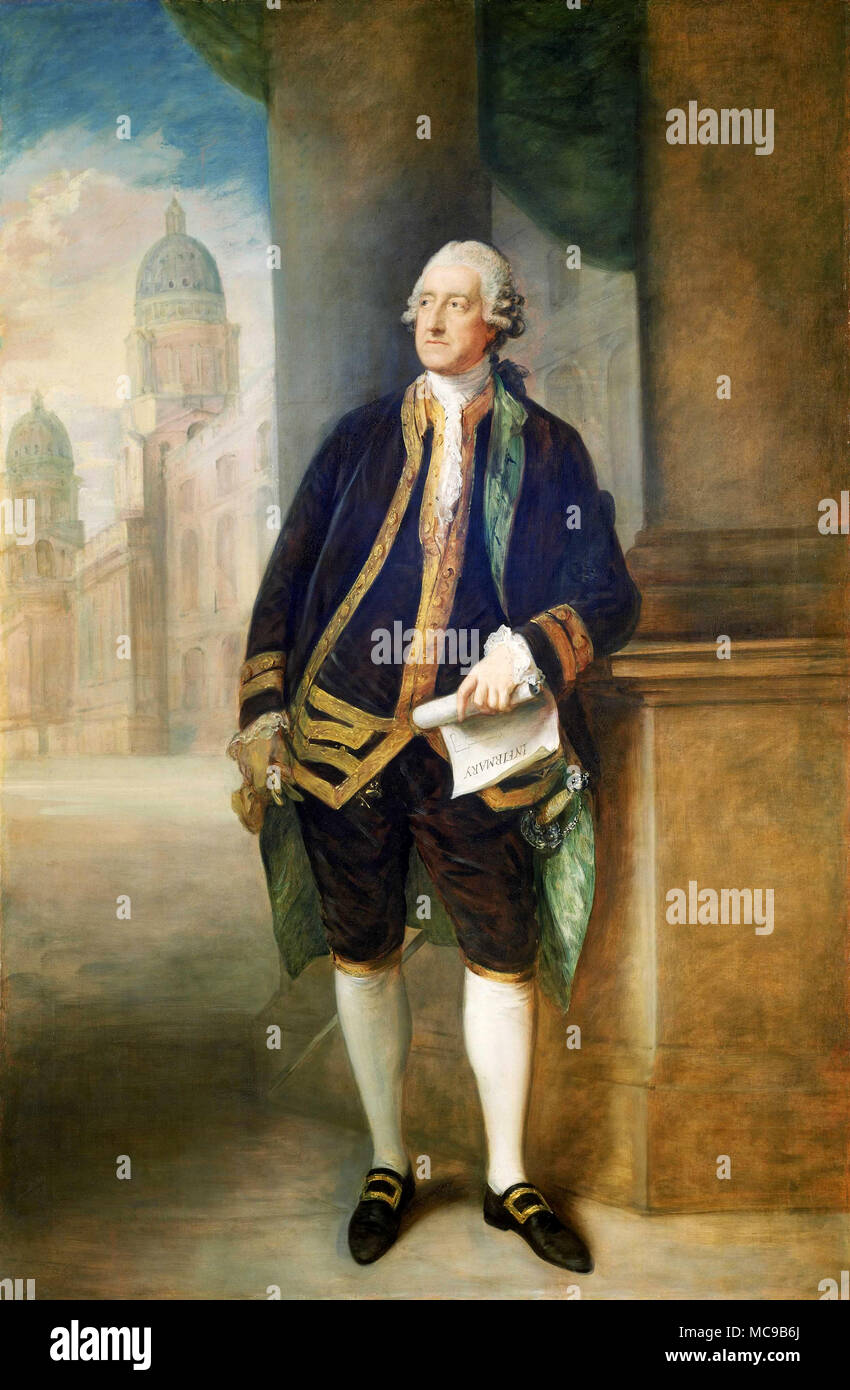 John Montagu, 4th Earl of Sandwich inventor of the sandwich by Thomas Gainsborough Stock Photo