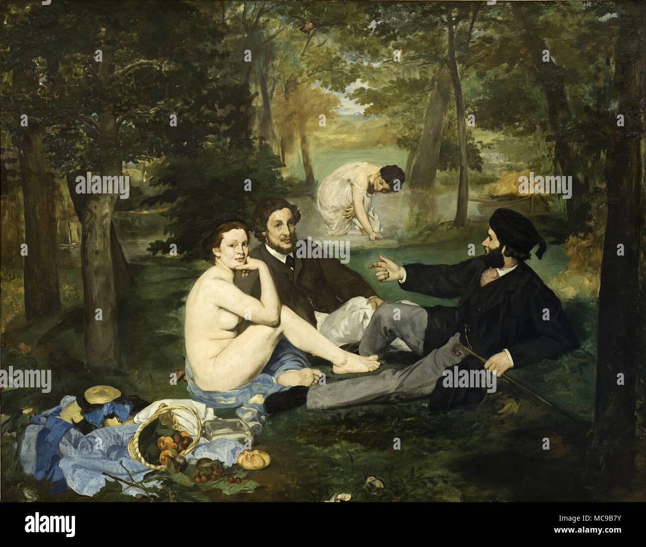 The Luncheon on the Grass (Le déjeuner sur l'herbe), 1863 by Édouard Manet Stock Photo