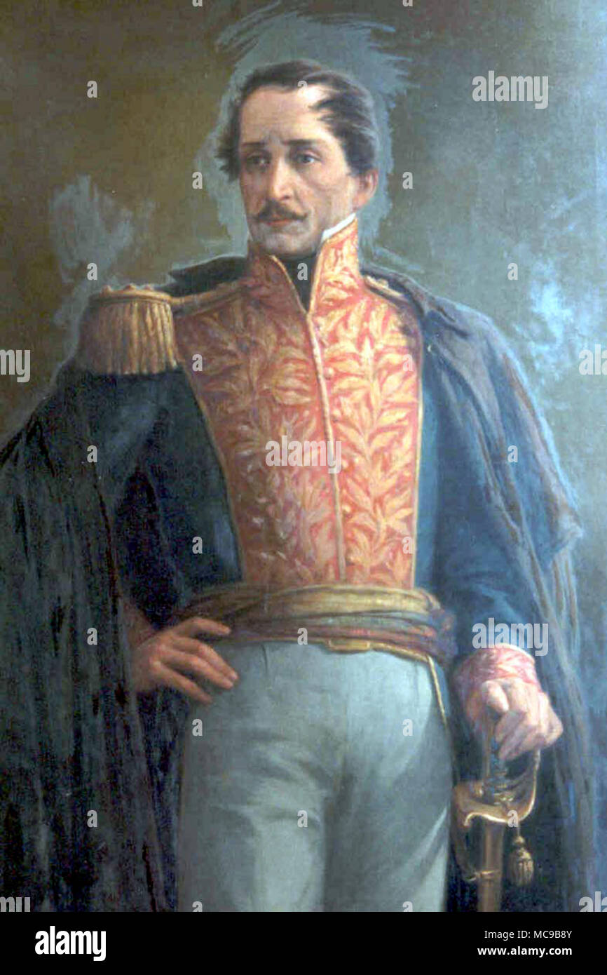 Francisco de Paula Santander. Francisco José de Paula Santander y Omaña (1792 – 1840), Colombian military and political leader during the 1810–1819 independence war of the United Provinces of New Granada, present-day Colombia. He was the acting President of Gran Colombia between 1819 and 1826 Stock Photo