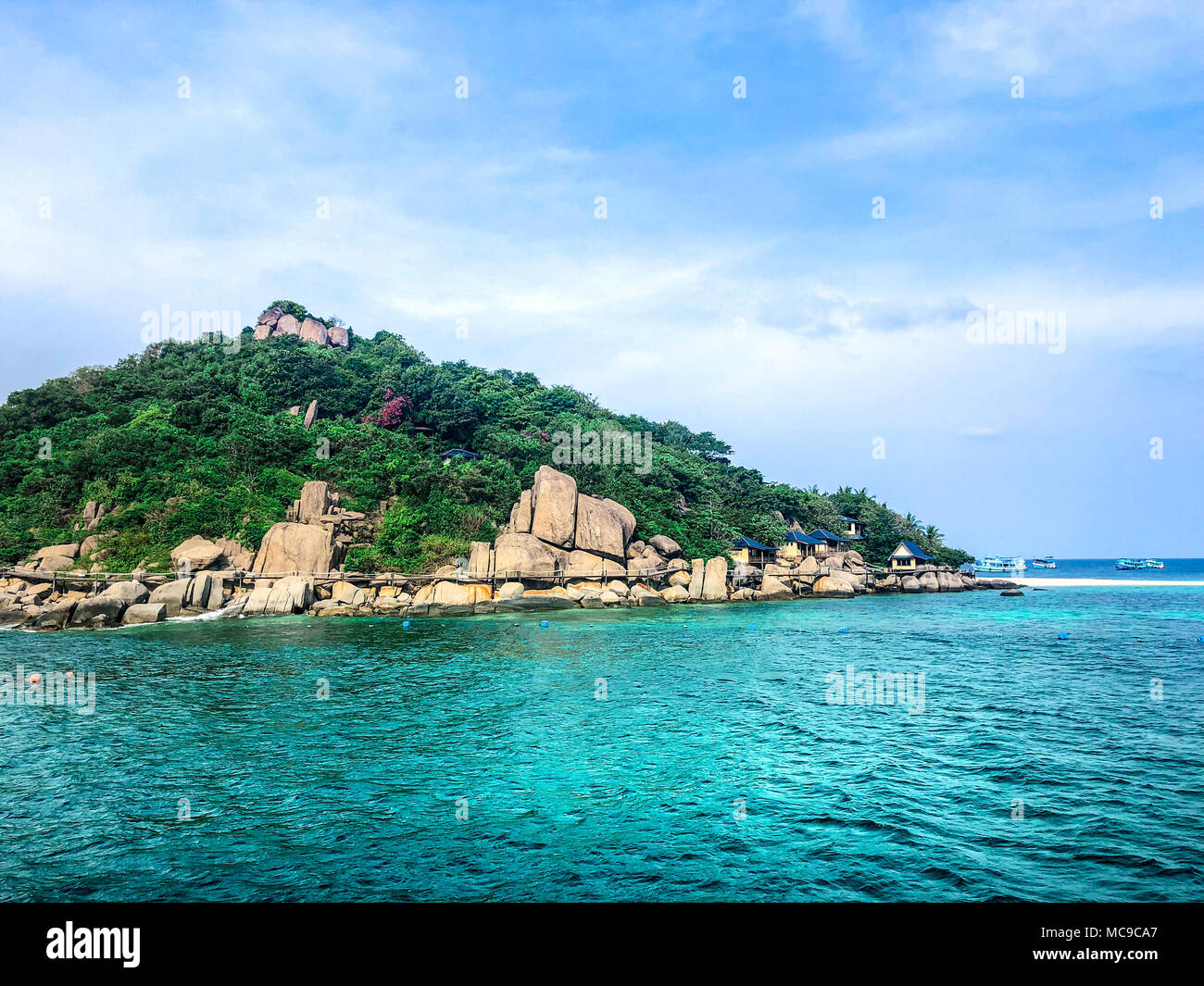 Island view with clear sea view background, image picture Stock Photo ...