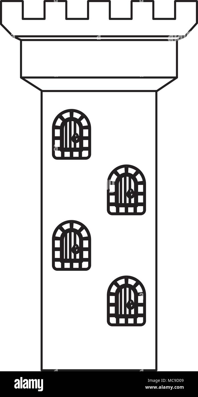 tower of medieval castle isolated icon Stock Vector Image & Art - Alamy