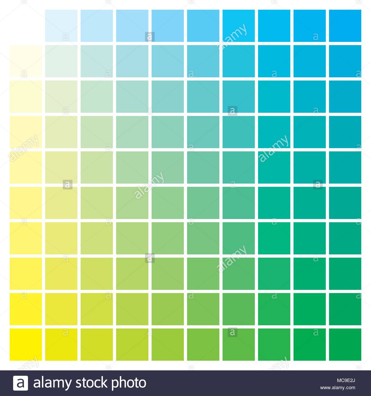 Yellow Cmyk Color Chart