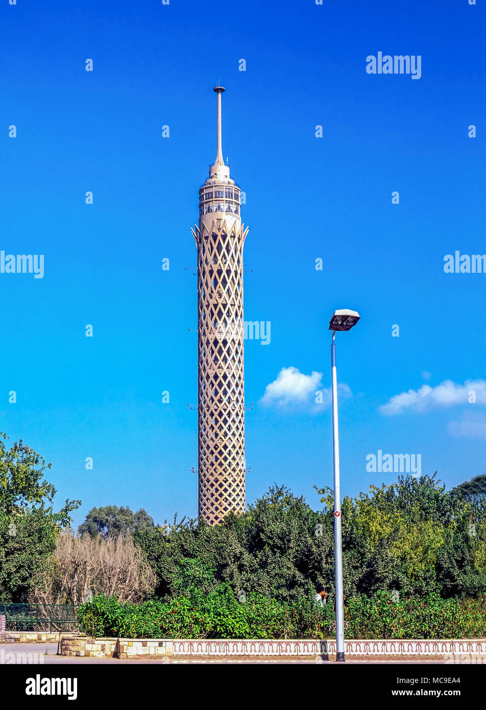 Cairo Tower on Gezira Island, Egypt Stock Photo
