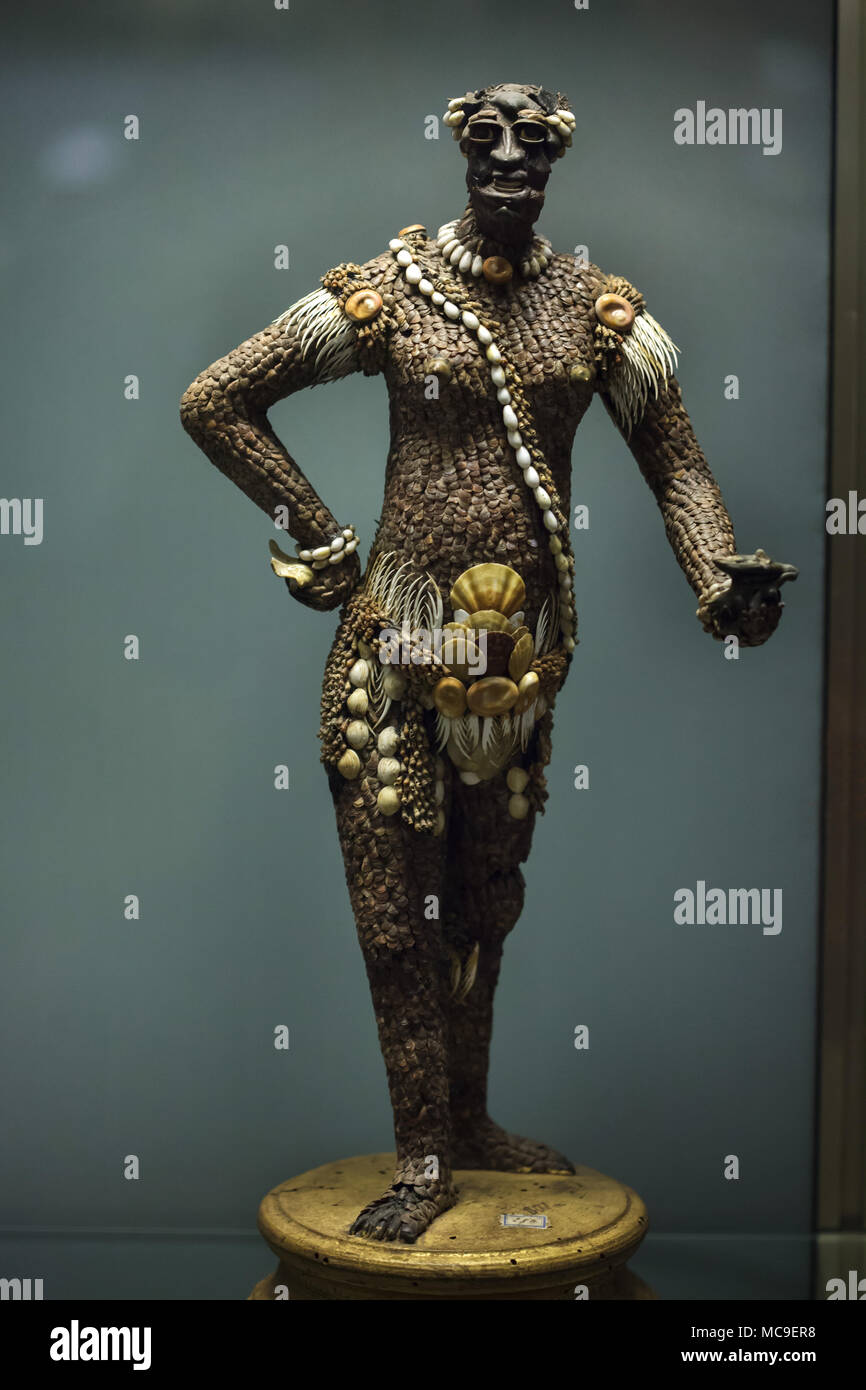 Composed figure in style of Giuseppe Arcimboldo dated from the end of the 17th century on display in the Medici Treasury (Tesoro dei Granduchi) in the Palazzo Pitti in Florence, Tuscany, Italy. Stock Photo