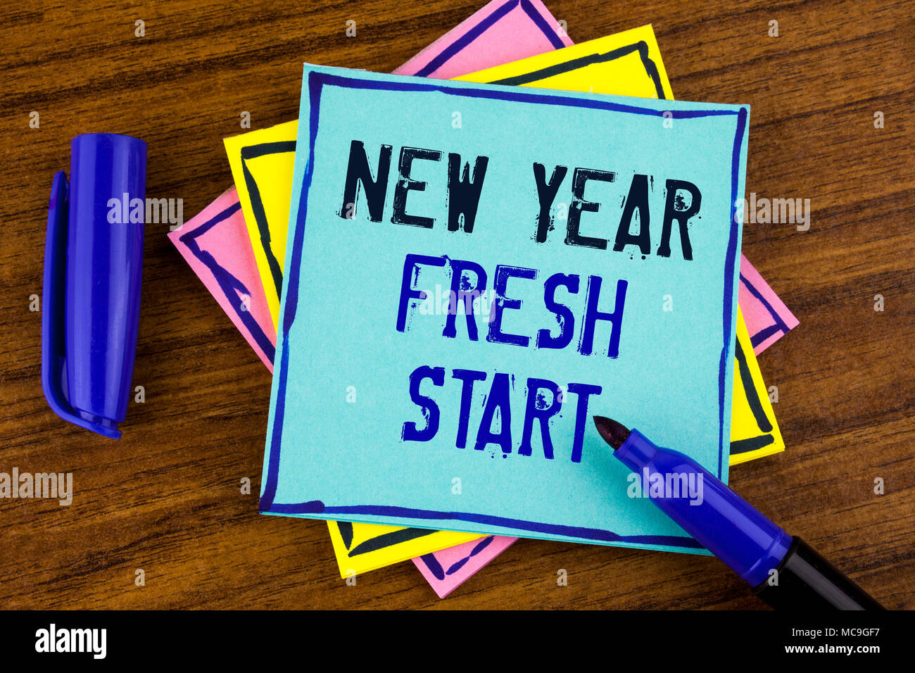 Handwriting Text Writing New Year Fresh Start Concept Meaning Time To Follow Resolutions Reach Out Dream Job Written Sticky Note Paper Wooden Backgro Stock Photo Alamy