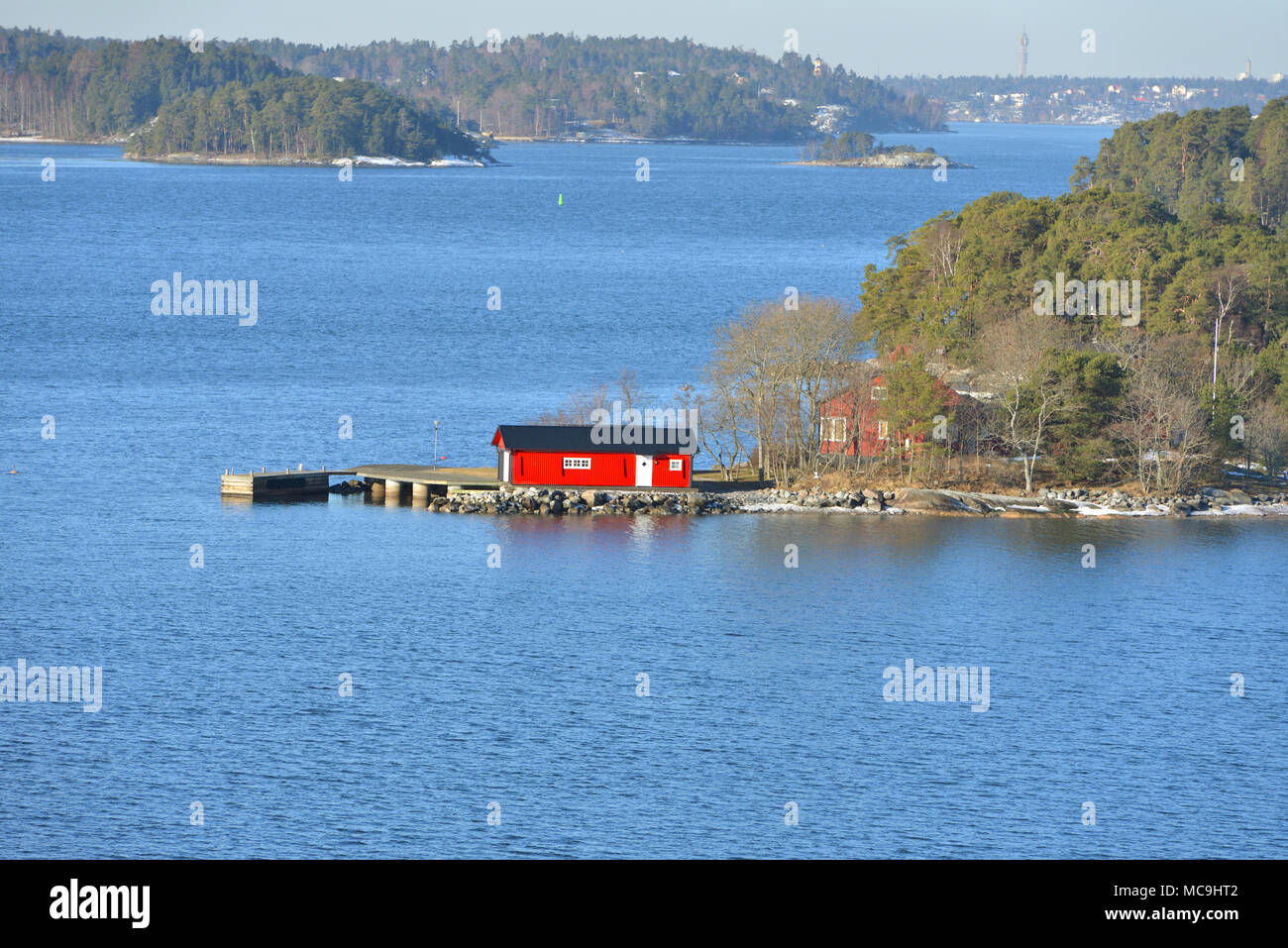 Lifestyle on islands. Stockholm archipelago island, largest archipelago