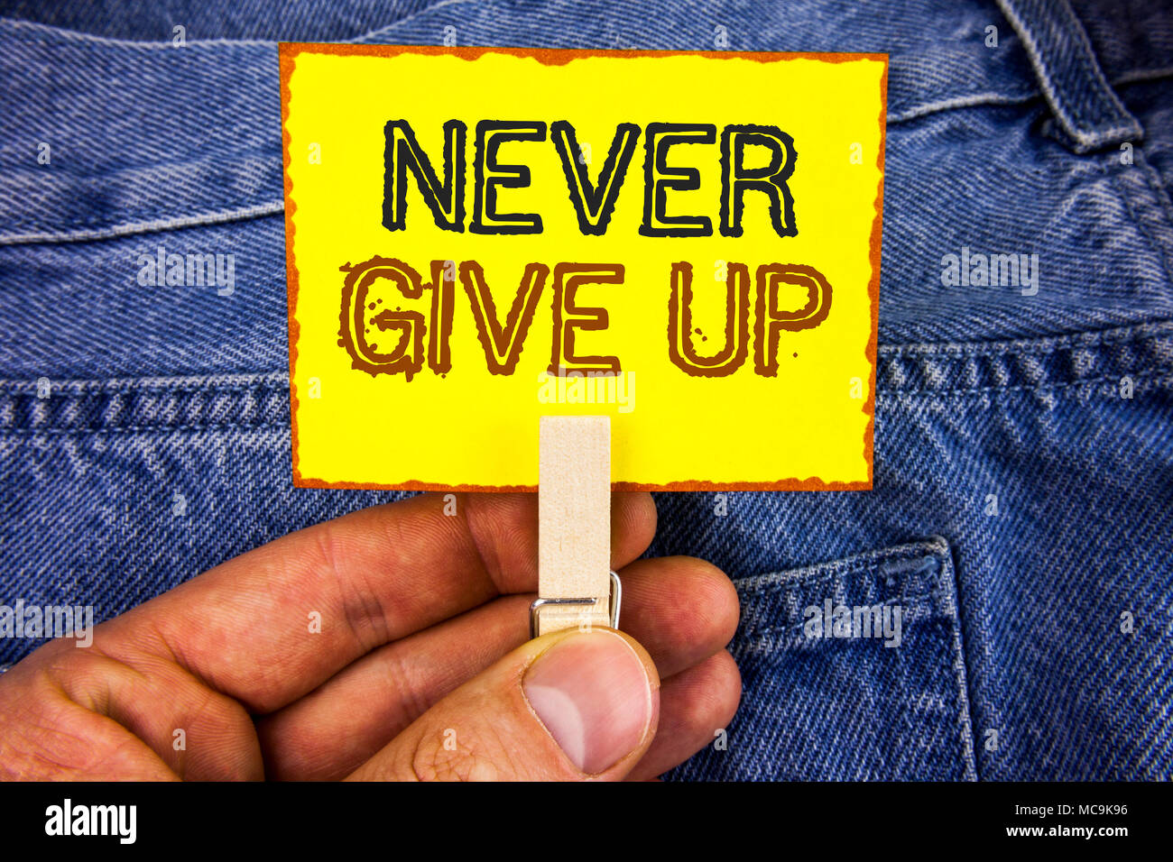 Word writing text Never Give Up. Business concept for Be persistent ...