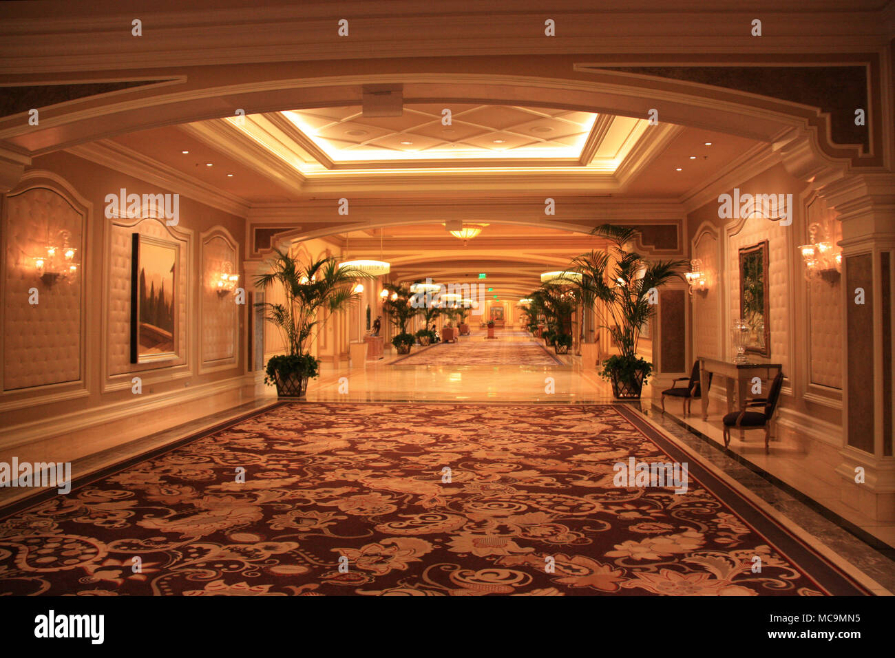 Interior view of the Bellagio Hotel Resort and Casino in Las Vegas, NV, USA Stock Photo