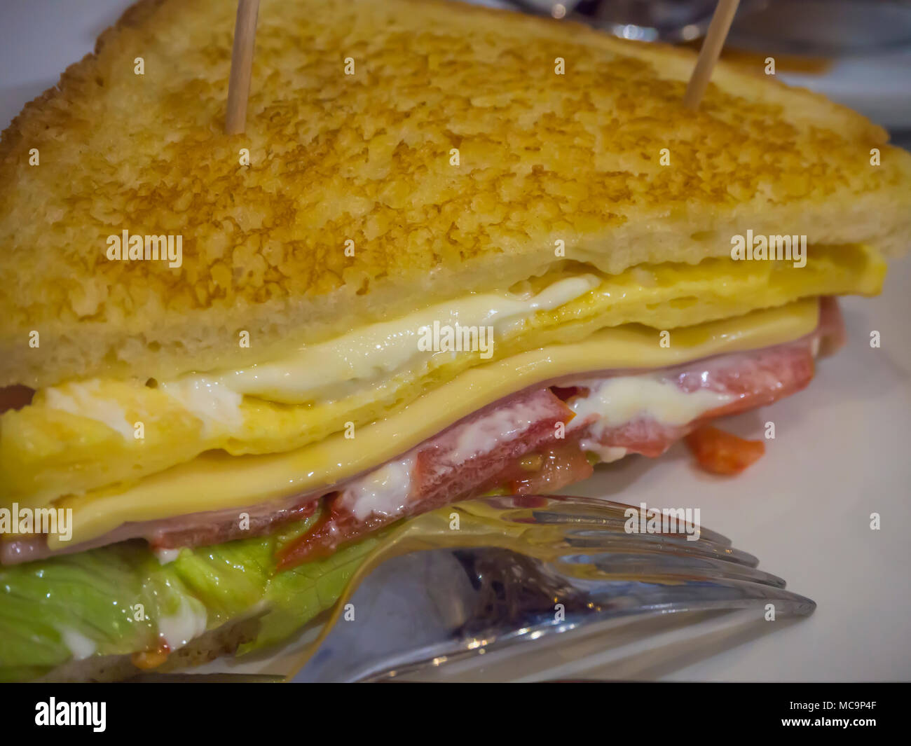 ham and cheese toasted sandwich Stock Photo Alamy