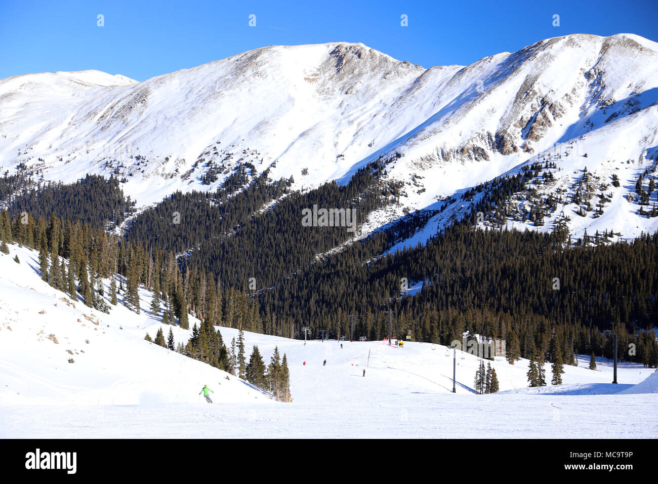 Arapahoe Basin Ski Resort in the Colorado Rocky Mountains Stock Photo