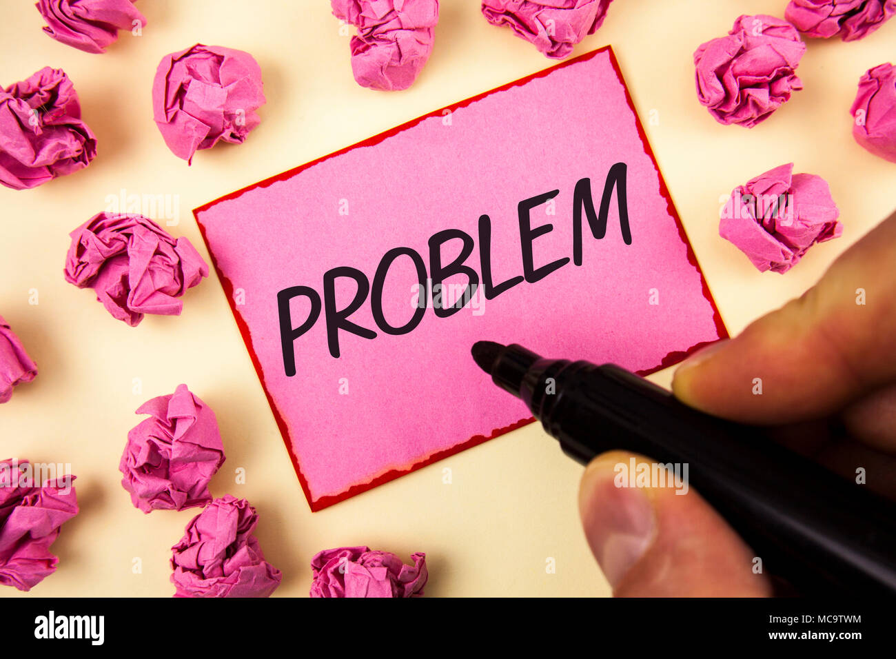 Text sign showing Problem. Conceptual photo Trouble that need to be ...