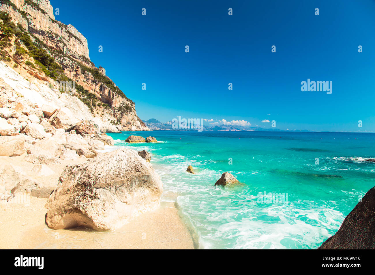 The beautiful bay in the Gulf of Orosei, Sardinia Stock Photo